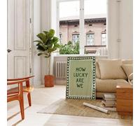 Baibexing « Quelle Chance Avons-Nous ! » Toile À Rayures Vertes, Affiche Murale, Impression, Image Pour Décoration D'Intérieur, Format A4 21X30Cm Sans Cadre