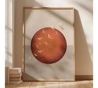 Baibexing Tableau Abstrait D'Oiseaux En Vol Sur Toile, Affiche, Impression D'Art Mural, Décoration Intérieure A13 40X60Cm Sans Cadre