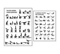 Baibexing Tableau D'Exercices De Pilates Nordique En Noir Et Blanc, Art Mural De Yoga, Peinture Sur Toile, Affiche Imprimée, Décoration De Salon, Photo 40X60Cmx2Pcs Sans Cadre