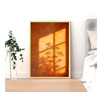 Baibexing Tableau Minimaliste Sur Toile, Style Botanique, Avec Ombre Portée Au Coucher Du Soleil, Idéal Pour Décorer Un Salon Ou Une Maison. 21X30Cm Sans Cadre