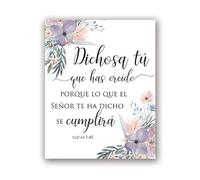 Baibexing Toile De Peinture Avec Versets De La Bible Espagnole, Aquarelle, Imprimés De Fleurs, Affiches D'Écriture, Images D'Art Murales Pour Décoration De Salon Et De Maison 30X40Cm Sans Cadre