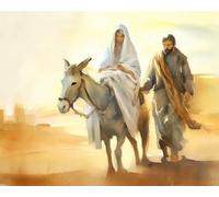 Baibexing Vintage Jésus Christ Avec La Vierge Mère Marie Bébé Religion Chrétienne Sainte Affiche Mur Art Photos Toile Peinture Chambre Décor À La Maison A1 21X30Cm Sans Cadre