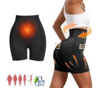 Baicloud Micro-Vibration Massage Module Ice Silk lon Fiber Repair Shaping Shorts, Baicloud Ionic Shapewear, Culotte Gainante Femme, Culotte Taille Haute pour Femme (Noir, M)