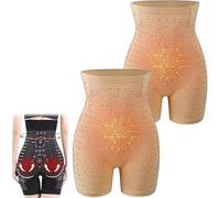 Baicloud - Short de modelage en fibre ionique de soie glacée - Taille haute - Contrôle du ventre - Pour femme, 2 peaux, L
