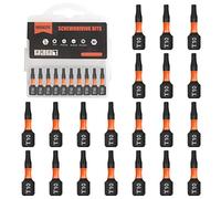 BAIDETS Pro T10 Lot de 20 embouts de tournevis Longueur 25 mm Tige hexagonale 1/4" avec boîte distributrice