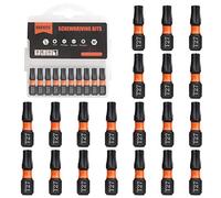 BAIDETS Pro T27 Lot de 20 embouts de tournevis 25 mm de long, tige hexagonale 1/4" avec boîte distributrice