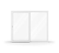 Baie coulissante 215x180 cm, baie oscillo-coulissante, pvc, IDEAL 4000, blanc, 2 vantaux, 2150 x 1800 mm, configuration personnalisée