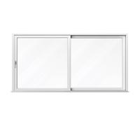 Baie coulissante largeur 4 mètres avec 3 vantaux, baie soulevante-coulissante, pvc, IDEAL HSTplus Basic, blanc, 2 vantaux, 4000 x 2100 mm