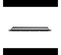 Baie de Branchement Lanberg PPU5-0024-B 24 ports RJ-45 Cat5/Cat5e 0.5U Montage Rack 440x22.2x99mm Métal Noir Certification T568A/B