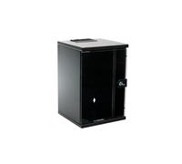 Baie de Brassage 10 Pouces 9U | Coffret réseau Mural 312x300x464 mm | Monté | Porte vitrée verrouillable | Charge 60 kg (Noir, 9U)
