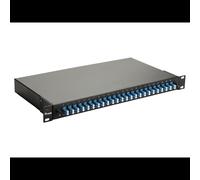 Baie de brassage fibre optique Equip 337210 1U 19" connecteurs LC UPC OS2 montage rack noir 485mm