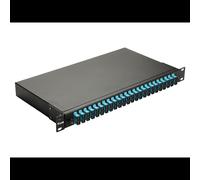 Baie de brassage fibre optique Equip 337212 1U 19" connecteurs LC UPC OM3 montage rack noir 485mm