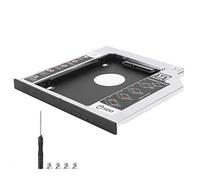 Baie de Disque Dur Optique, Support de Disque D'état Accessoire D'ordinateur Léger en Alliage D'aluminium épaissi pour SSD de 9,5 Mm, Technologie SATA3.0