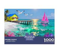 Baie des récifs coralliens côtiers Puzzle en Bois Imperméable Puzzles De 1000 Pièces pour Adultes Amusant Jeux De Stimulants