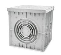 Baie d'inspection avec compartiment de contrôle - Boîtier d'entrée - Cache de canalisation - 400 x 400 x 400 x 400 cm avec couvercle