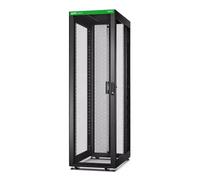Baie EasyRack 600mm/42U/1000mm avec toit, sans panneau latéral, roulettes, noir
