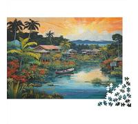 Baie Vacances Casse-tête 1000 Pièces sans Poussière, Puzzles pour Adultes Jeu De Patience pour Une Activité Jour De Pluie, Cadeau De Retraite 52x38cm/1000pcs