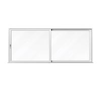 Baie vitrée largeur 5 m, baie soulevante-coulissante, pvc, IDEAL 4000, blanc, 2 vantaux, 5000 x 2010 mm, configuration personnalisée