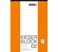 Baier schneider briefpapierblock &kieserblock a4 schullineatur 2 k lot de 50 (blanc)