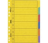 Baier Schneider File Index File Page dividers, &Pressspankarton 5 Colours-Blank
