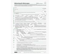 Baier & Schneider Formulaire de contrat de location pour appartement, A4, 6 feuilles (2 contrats)