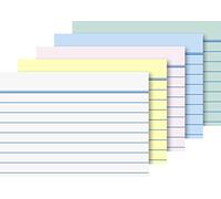 Brunnen fiches lignées A8 5 couleurs assorties 100 pièces