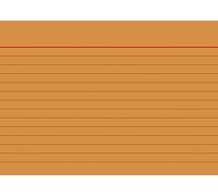 Baier schneider karteikarton &fiches unies 180 g/m ² format a6-feuilles lignées orange», emballé sous vide