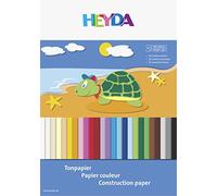 Baier & Schneider papier coloré Super Pad 24 cm x 34 cm, 25 Couleurs assorties (Lot de 5 (25 feuilles