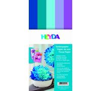 Baier schneider &- papier de soie - 50 x 70 cm (bleu/5 coloris - 10 feuilles