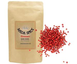 Baies roses de Madagascar 200gr "Agriculture Durable" sachet zip alimentaire.