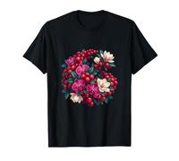 Baies Rouges avec orchidées et Fleurs Blanches T-Shirt