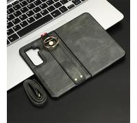 BaiFu Coque pour Microsoft Surface Duo 2 avec Anneau, Custodia Con cordino, Copertura per telefono cellulare Con cinturino, Cuir PU Cover pour Microsoft Surface Duo 2-Vert