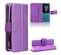 BaiFu Coque pour Nokia 105 4G 2023 Étui à Rabat en Cuir Flip Cover Magnétique Anti-Choc avec Fonction Stand Etuis Compatible avec Nokia 105 4G 2023, Diamant04