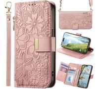 BaiFu Coque pour OnePlus 15R pour Femmes, 6 Porte-Cartes, Support intégré, dragonne, Étui Portefeuille pour OnePlus 15R-Rose
