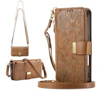 BaiFu Coque pour Realme C11 2021 pour Femmes, 6 Porte-Cartes, Support intégré, dragonne, Étui Portefeuille pour Realme C11 2021-Marron