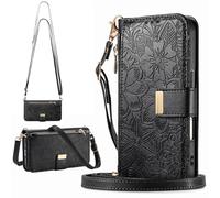 BaiFu Coque pour Sharp Aquos wish4 pour Femmes, 6 Porte-Cartes, Support intégré, dragonne, Étui Portefeuille pour Sharp Aquos wish4-Noir