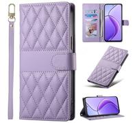 BaiFu Étui Portefeuille à Carreaux pour Redmi A2+/Poco C51, Coque magnétique Compatible avec Redmi A2+/Poco C51-Violet
