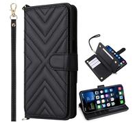 BaiFu Étui Portefeuille pour Realme GT 7, étui Porte-Monnaie matelassé avec dragonne, Coque Magnétique pour Realme GT 7-01