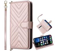 BaiFu Étui Portefeuille pour Vivo X300 FE/S50 Pro Mini, étui Porte-Monnaie matelassé avec dragonne, Coque Magnétique pour Vivo X300 FE/S50 Pro mini-04