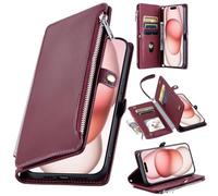 BaiFu Étuis pour Motorola Moto G86, Étui Portefeuille zippé, 8 emplacements pour Cartes, étui en Fermeture éclair avec Motorola Moto G86-03