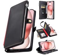 BaiFu Étuis pour Motorola Moto G86, Étui Portefeuille zippé, 8 emplacements pour Cartes, étui en Fermeture éclair avec Motorola Moto G86-01