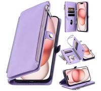 BaiFu Étuis pour Motorola Moto G86, Étui Portefeuille zippé, 8 emplacements pour Cartes, étui en Fermeture éclair avec Motorola Moto G86-04