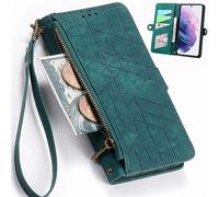 BaiFu Grille Géométrique Coque avec Samsung A56 5G/A36 5G/37, Fermeture éclair Poche, Boutons et Fente pour Carte Cover pour Samsung A56 5G/A36 5G/37-05