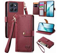 BaiFu RFID Blocage Coque avec Motorola Edge 70 Fusion, Pochette à Fermeture éclair et Fente pour Carte Case pour Motorola Edge 70 Fusion-03