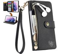 BaiFu RFID Blocage Coque avec Redmi A7 Pro 4G, Pochette à Fermeture éclair et Fente pour Carte Case pour Redmi A7 Pro 4G-01