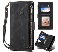 BaiFu RFID Blocage Coque pour Vivo X200 FE, Housse Fonction Stand Fermoir Aimanté pour Vivo X200 FE-Noir