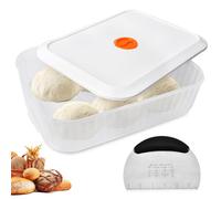 BAIFULAI Boîte de fermentation à pizza avec couvercle, 31 × 23 × 9 cm, boîte à pizza, enregistrement de la date, boîte à pâte, boîte à pâte à pizza, récipient alimentaire pour pâte à pizza, pâte à
