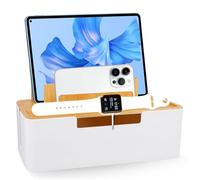 BAIFULAI Boîte De Gestion De Câbles: 1 Boîte À Câbles Robuste en ABS, Économiseur D'espace pour La Maison Et Le Bureau (30 X 13 X 16 Cm, Blanc)