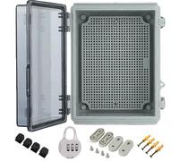 BAIFULAI Boîte de jonction étanche IP65, boîte de distribution en saillie, armoire de commande transparente extérieure, boîtier industriel, boîte de jonction de câble ABS avec accessoires de montage