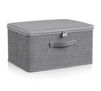 BAIFULAI Boîte de rangement verrouillable - 40 x 30 x 21 cm - Avec serrure à combinaison - Avec couvercle - En tissu - Pour vêtements, jouets